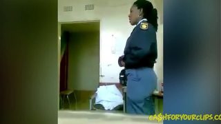 Two African Cops Fucking On Duty