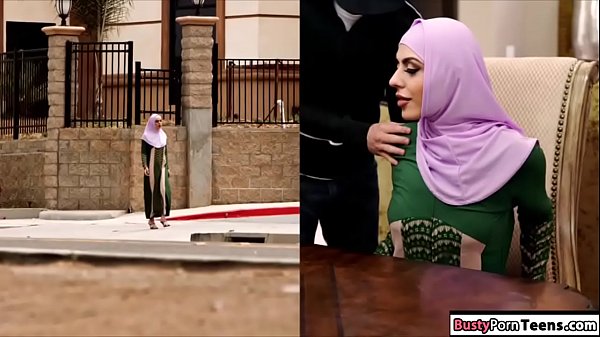 Arab babe sucks on dick and gets fucked